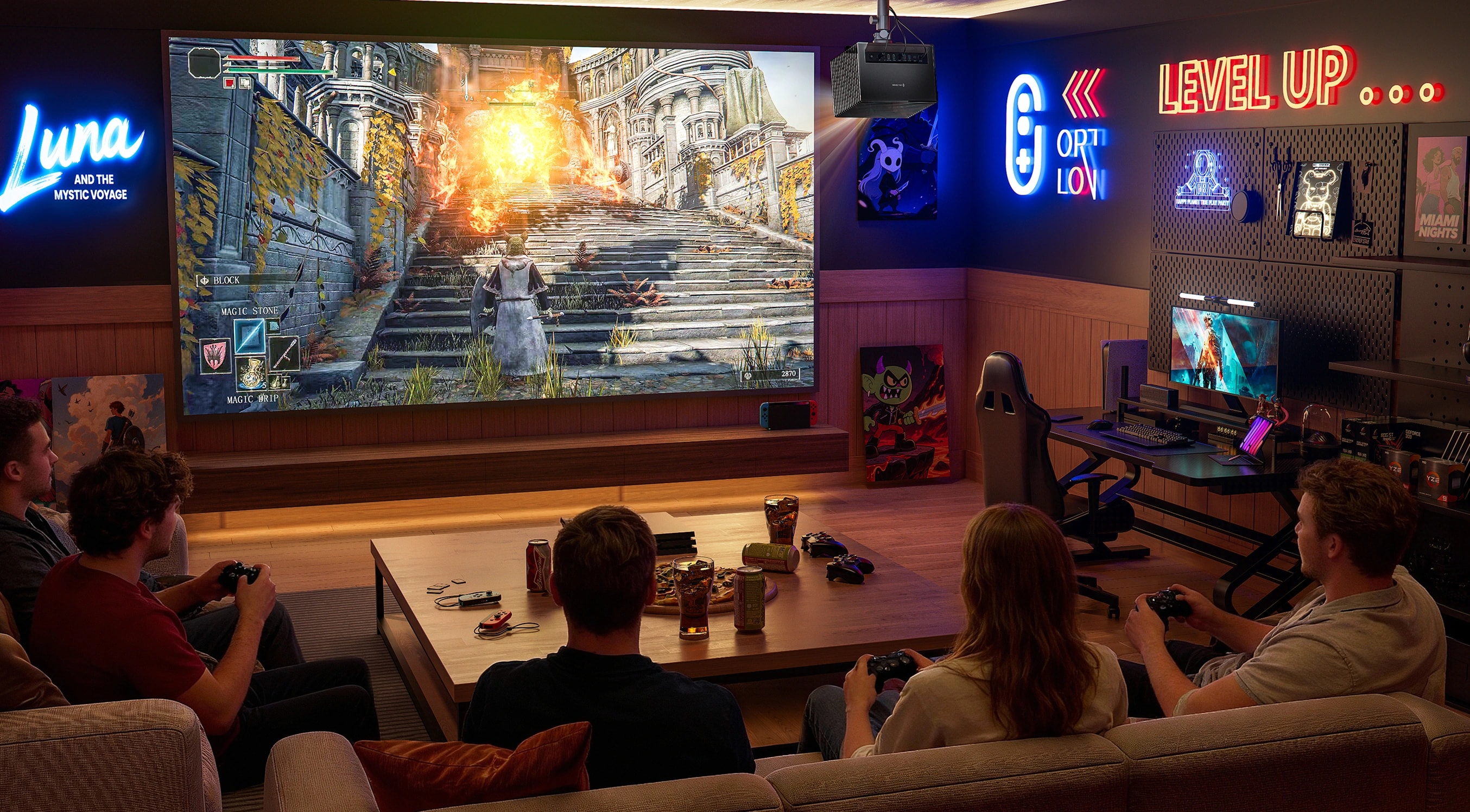 Gaming- & Entertainment-Raum